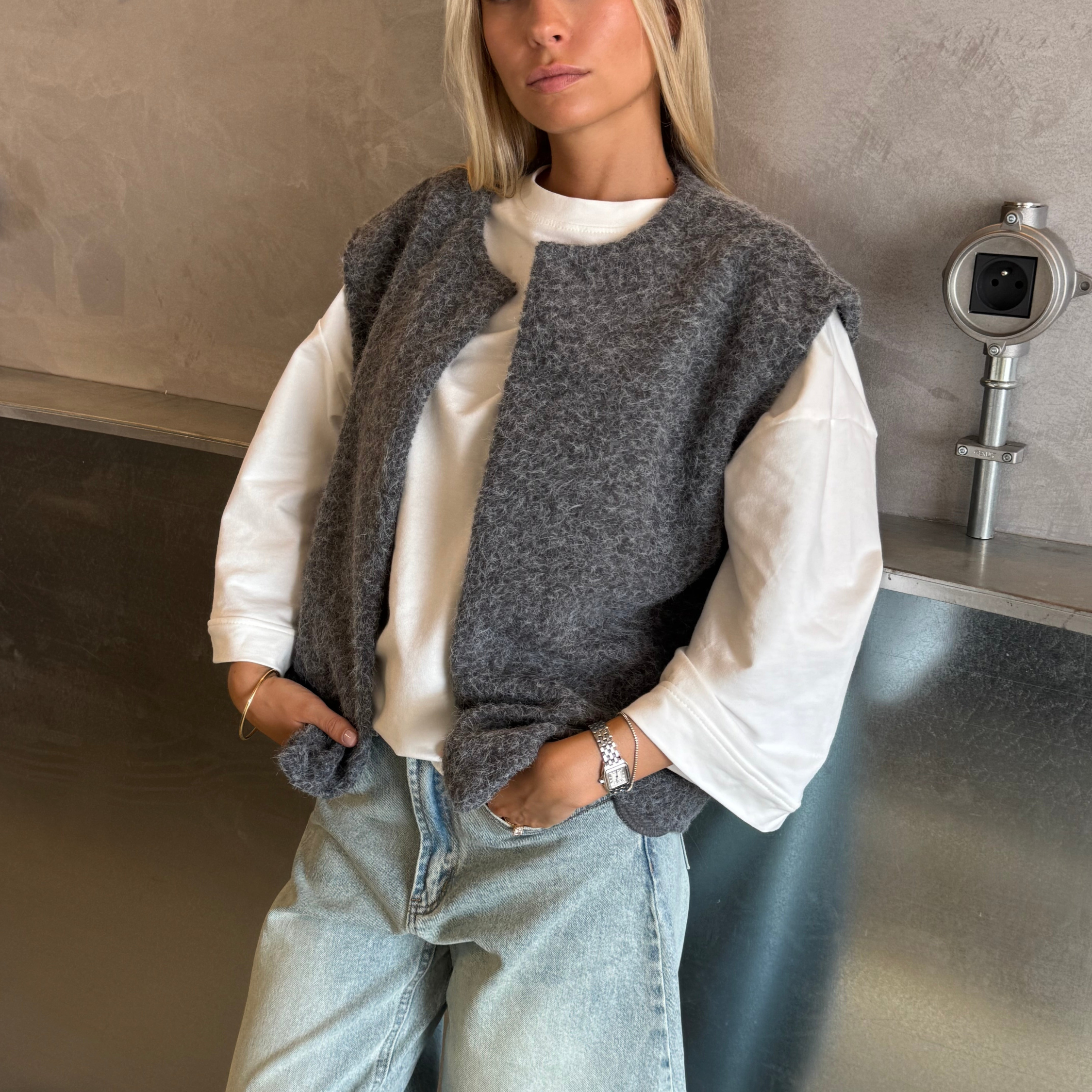 The Trust Fund Bouclé Vest
