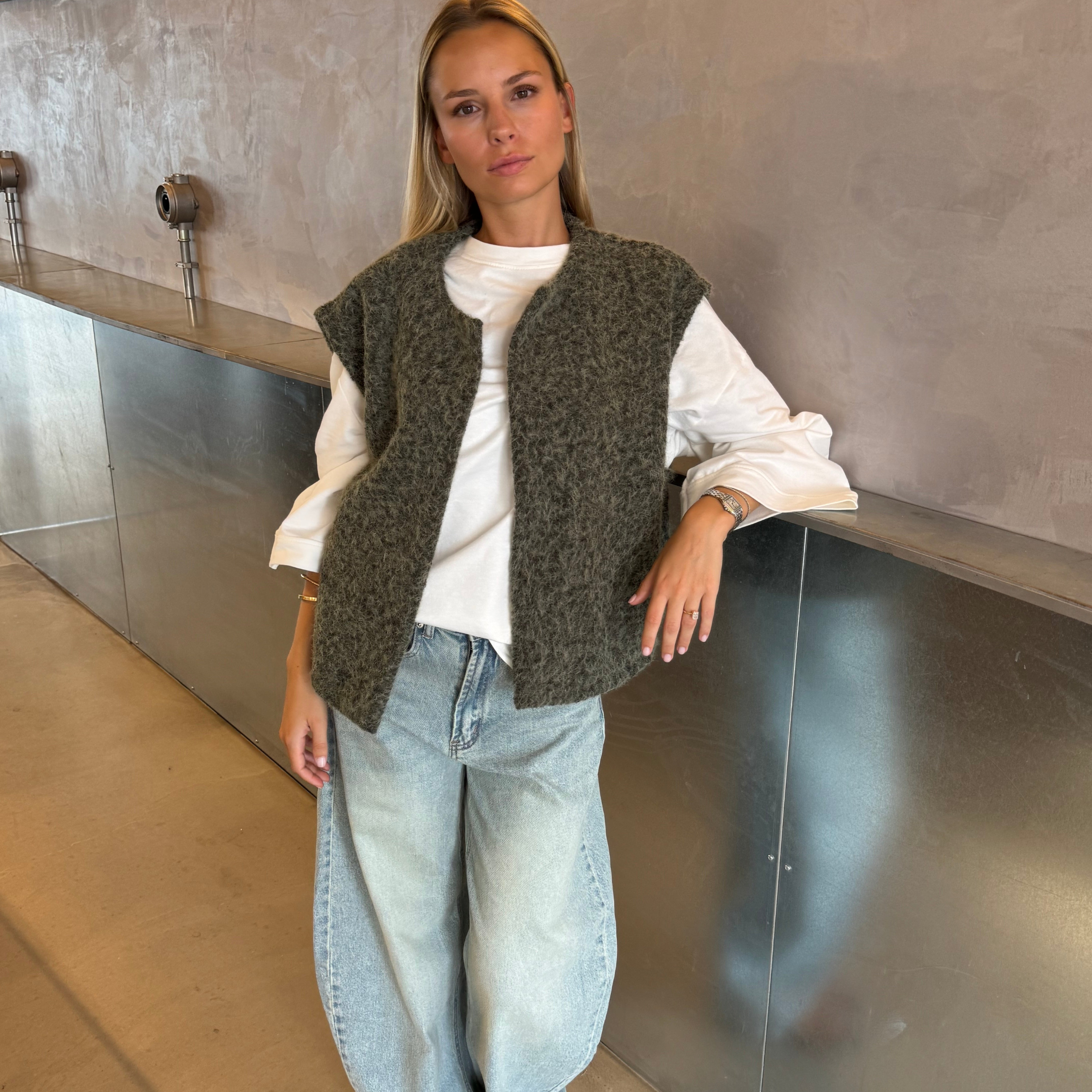 The Trust Fund Bouclé Vest