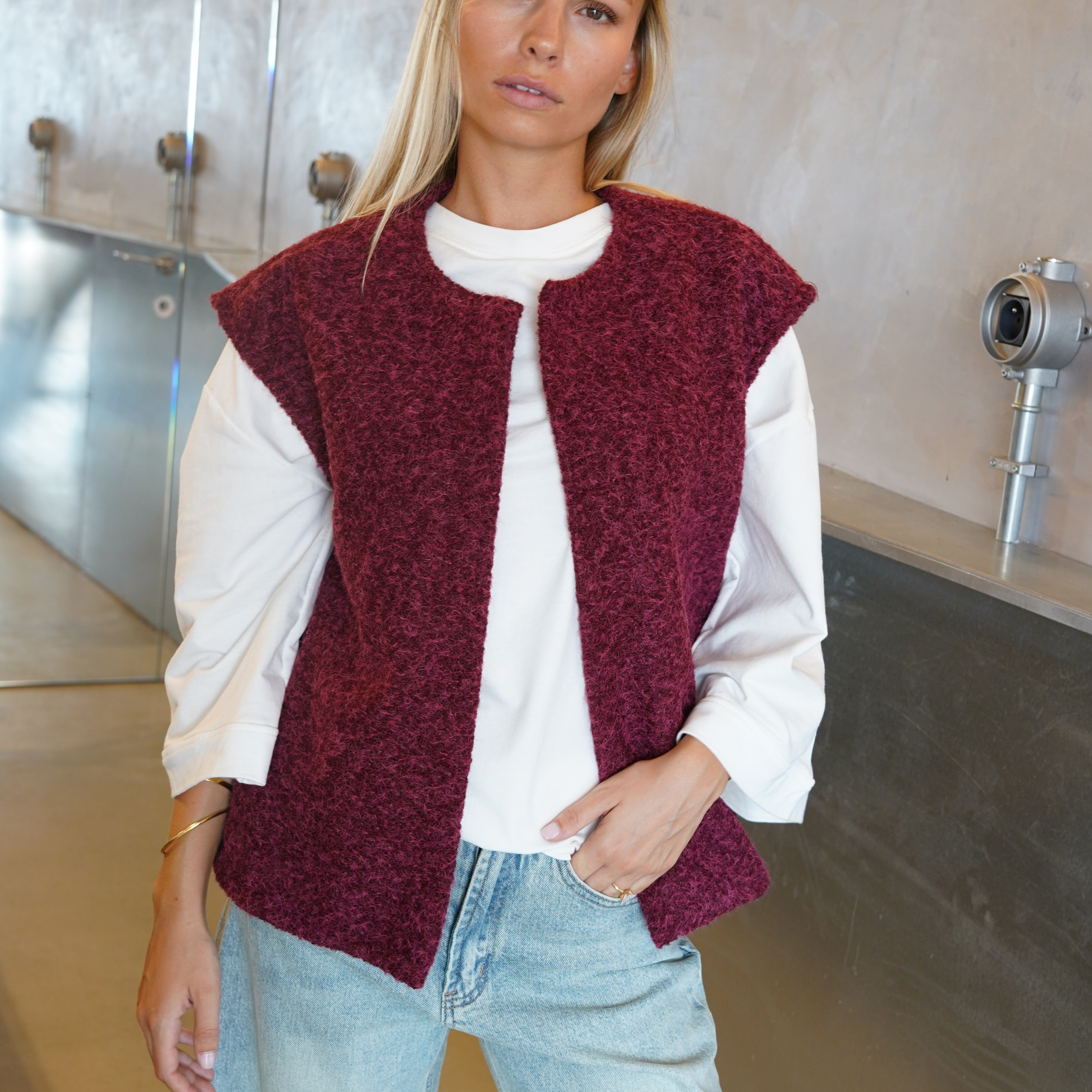 The Trust Fund Bouclé Vest