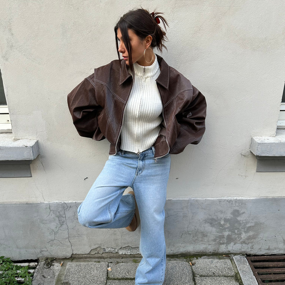 The Rebel Spirit Oversized Contrast Jacket
