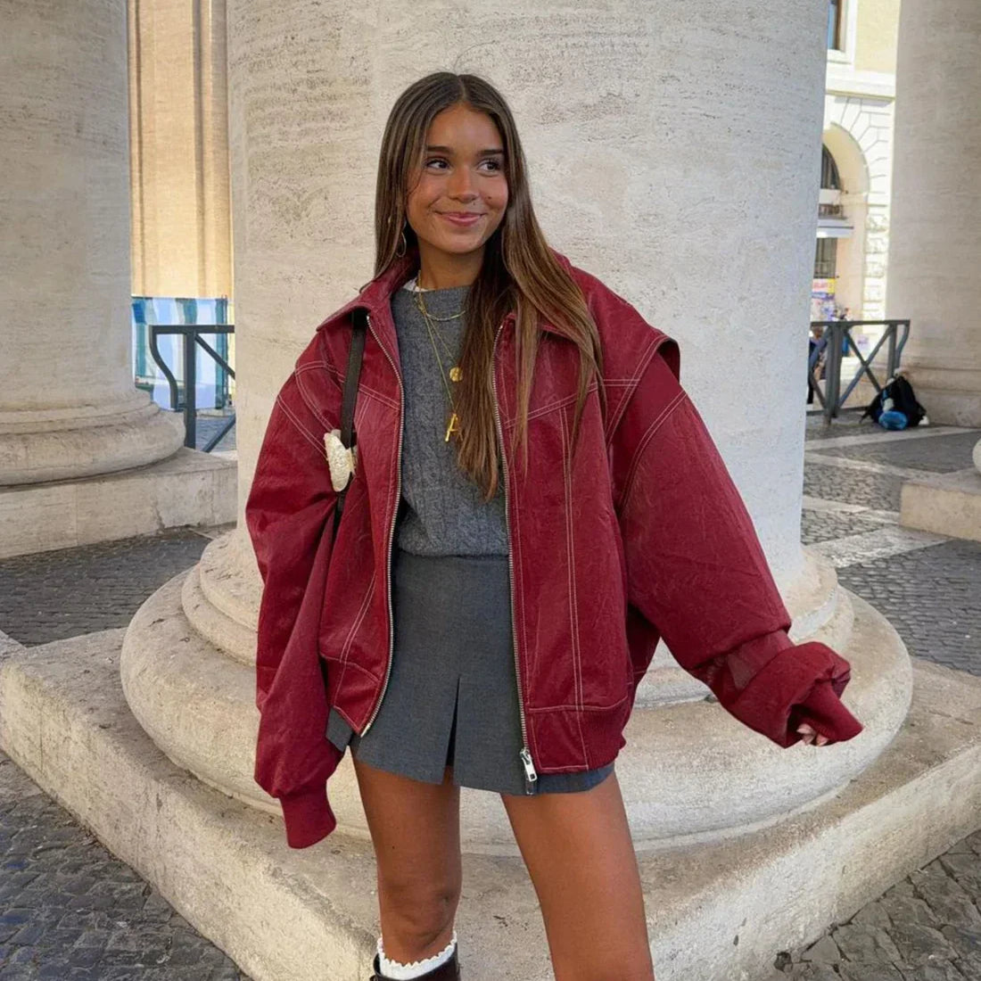 The Rebel Spirit Oversized Contrast Jacket