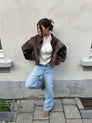 The Rebel Spirit Oversized Contrast Jacket
